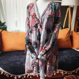 Velvet Floral En Crème Dress